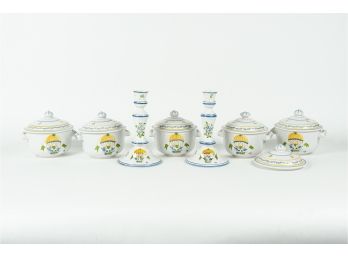 Set Of Pierre Deux French Pottery Tableware