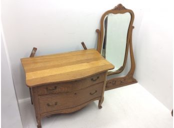 Bedroom Wood Dresser And Mirror