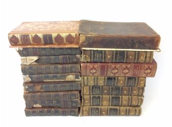 Mixed Lot Of Leather Bound Books