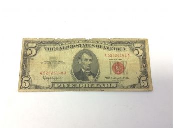 1963 Series United States 5 Dollar Bill