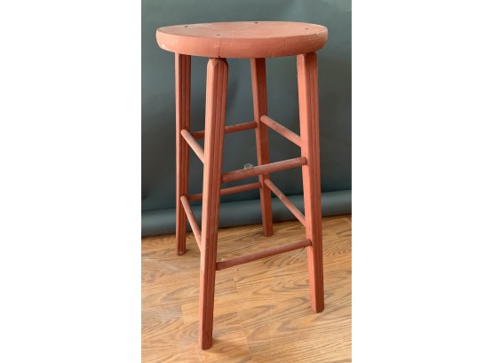 Red Painted Stool