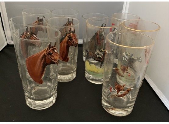 Ten Horse Themed Glasses