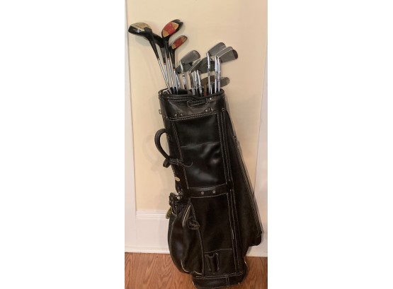 Vintage Ladies Golf Club And Leather Bag- Apex & Hogan