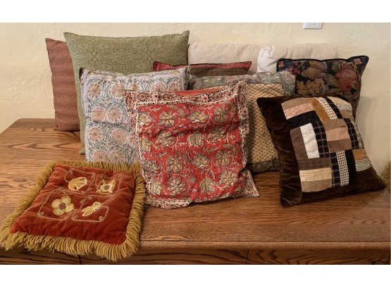 Large Grouping Of Throw Pillows