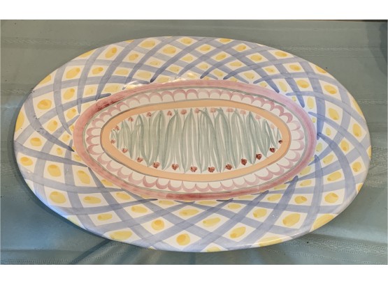 Makenzie Child's Pottery Platter In Aalsmeer Pattern