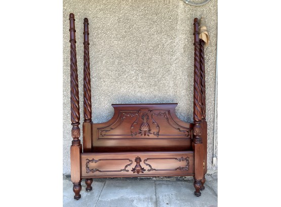 Indonesian Four Post Mahogany Bed