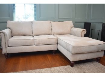 Crate And Barrel Right Arm Chaise 3 Seat Sectional Sofa, Like New ($2,500)