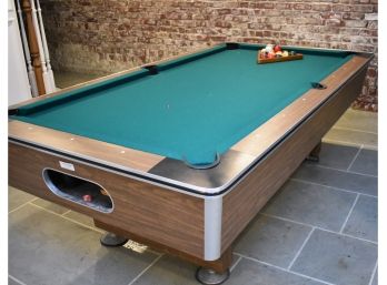 7Ft Drop Pocket Single Slate Pool Table With Cues And Accessories