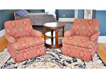 Ethan Allen Swivel Rock Upholstered Arm Chair (2 Of 2)
