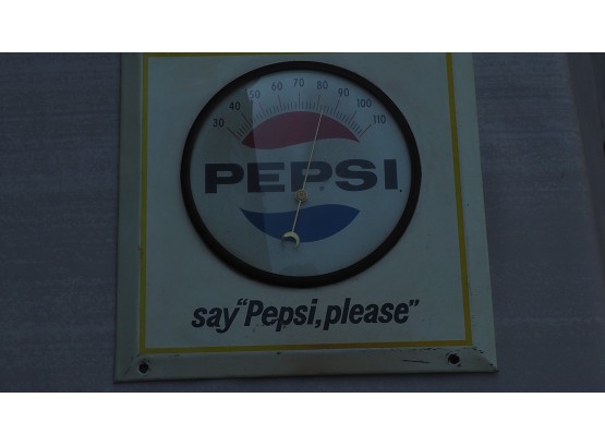 Vintage Pepsi Advertising Thermometer