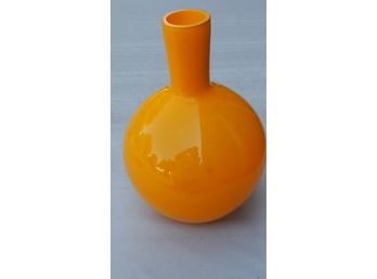 Dark Yellow Glass Bulb Vase