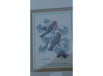 Anne Worsham Richardson, Signed And Framed, 2 Birds Piece
