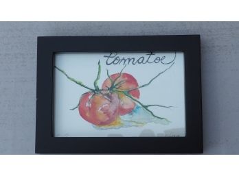 Signed Tomato Watercolor By A. Lamb