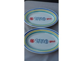 Fun Seafood Plates For Summer Entertainment, Made In Italy.