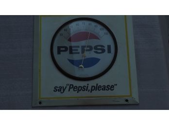 Vintage Pepsi Advertising Thermometer