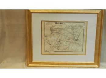 Beautifully Framed Map Of Bethany, Connecticut