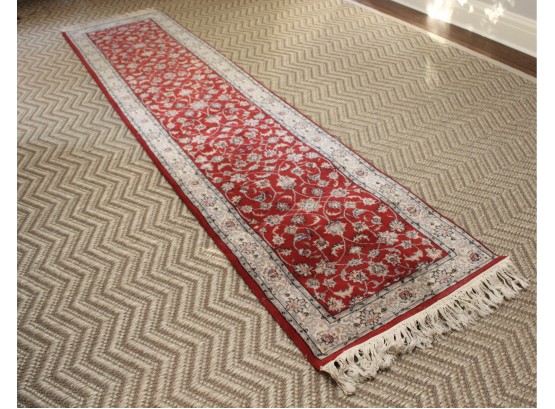 Indian Hand Knotted/Woven Wool Runner Rug By Central Cottage Industries Emporium
