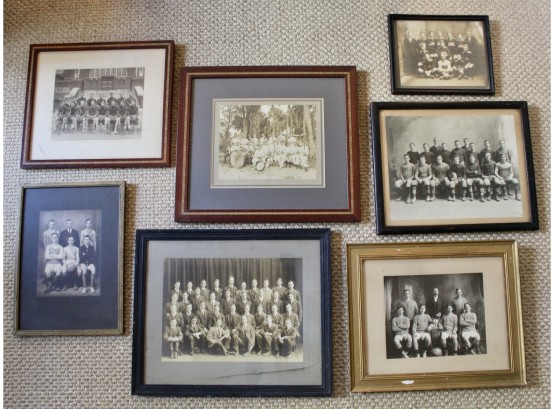 Collection Of Antique Photos Of Musical Bands And Sport Teams