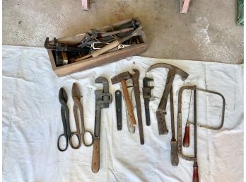 Lot Antique Tools ~ Pipe Wrenches & More ~