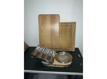 2 Cutting Boards, Basket & More