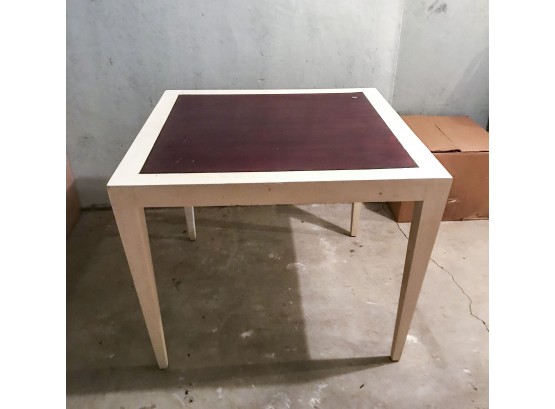 Great Vintage Game Table With Covered Felt Game Top