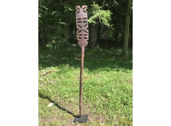 African Carved Wood Tent Pole