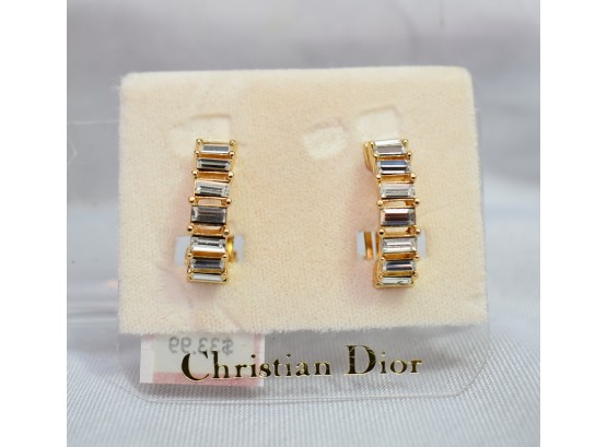 Christian Dior Gold Earrings
