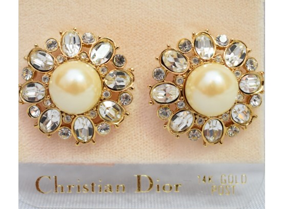 Christian Dior 14K Gold Earrings