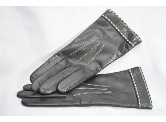 Ladies Black Leather Glove M