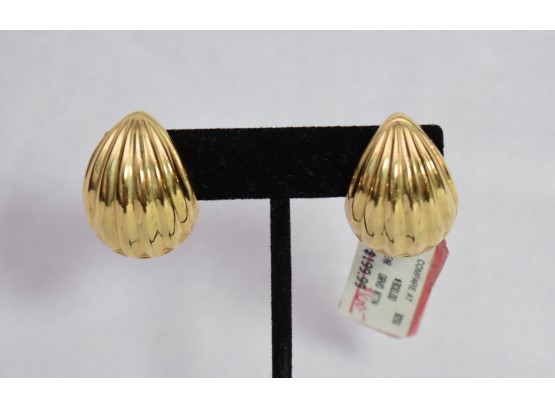 14K Gold Pierced Post Earrings 10.4 Grams