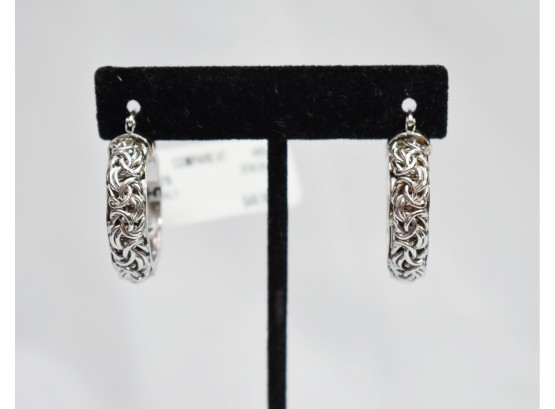 Sterling Silver Hoop Earrings 925 NWT 12.6 Grams