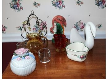 Lovely Mixed Lot Of Assorted Decorative Items & Candle Holders