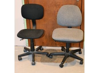 Two Rolling/Swivel Armless Desk/Office Chairs