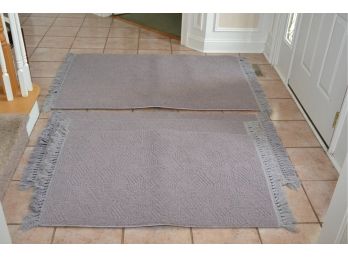 Set Of Four Lavender Fringed Area Rugs - See Description For Sizes