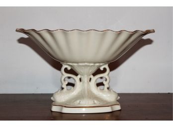 Retired LENOX Porcelain Aquarius 24K Gold Trimmed Dolphin Centerpiece Bowl