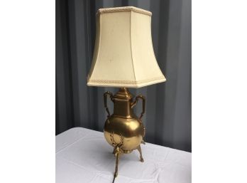 Fine And Heavy Stag Brass Lamp