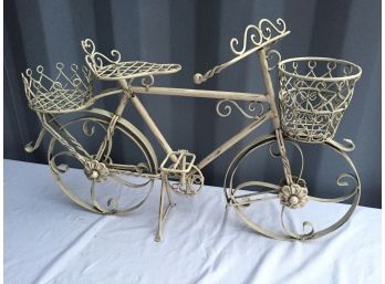 Wrought Bicycle Plant Stand
