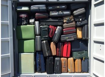 Forty Five (45) Pieces: Massive Suitcase Lot:
