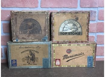 Four Vintage Cigar Boxes