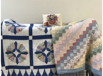 Two Vintage Handmade Quilts