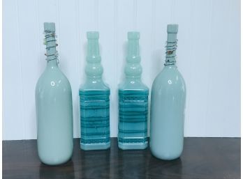 Glass Turquoise Bottles