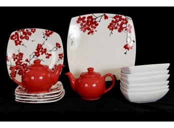 Red And White Dishes
