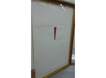 1970's Signed ? Hand Embellished And Numbered 19/25 Geometric Etching