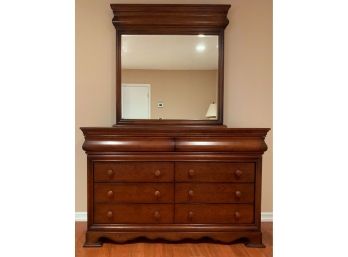 Large 6-drawer Dresser With Matching Mirror