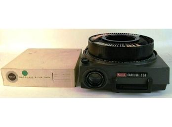 Kodak Carousel 800 Slide Projector W/Tray For Parts Or Repair