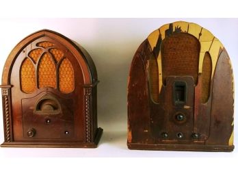 Lot Of 2 Tombstone Radios (Atwater Kent & Philco) For Restoration