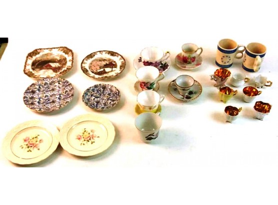 Lot Of  Miscellaneous China: Plates, Cups & Saucers