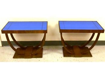 Pair Of Art Deco Mirrored Side Tables