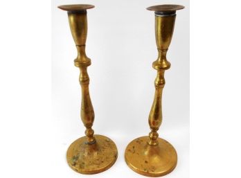 Pair Of Vintage Brass Candlesticks