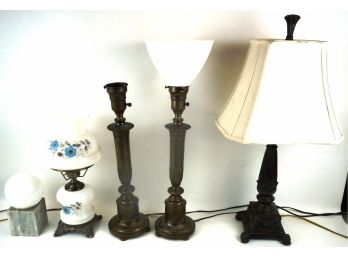 Lot Of 5 Lamps In Good Working Order